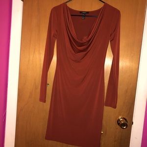 Forever XXI Long Sleeve Rust Colored Dress
